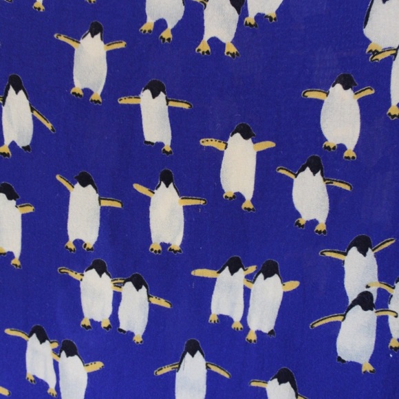 Anthropologie Maeve Penguin Retro Print Collar Button Top XS 0 - Picture 11 of 12